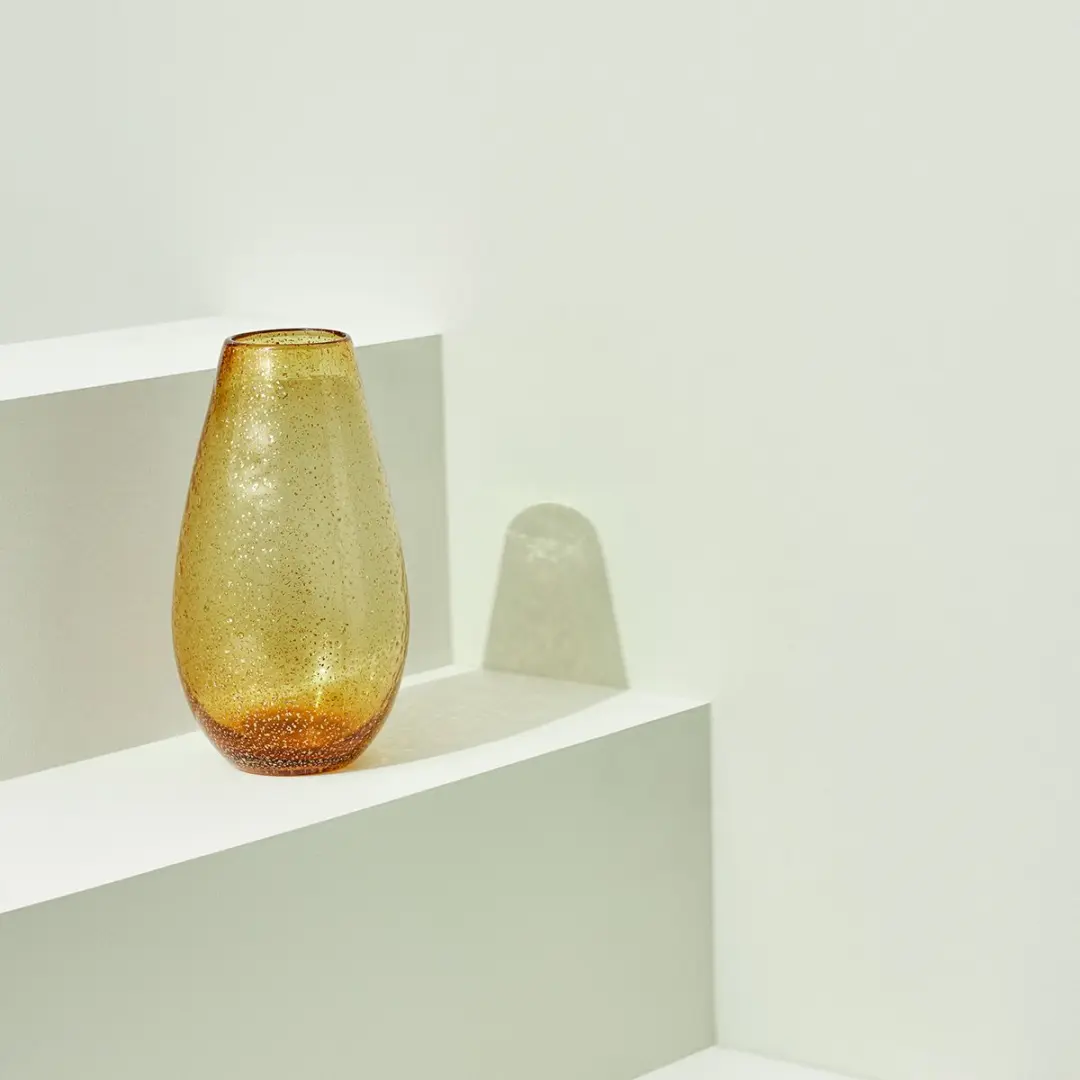 Hübsch Glow Vaas 17cm - 3L - Bruin - afbeelding 4 van 4