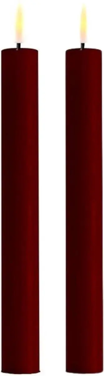 Dinerkaars WAX LED Bourgogne 24cm (2 stuks)