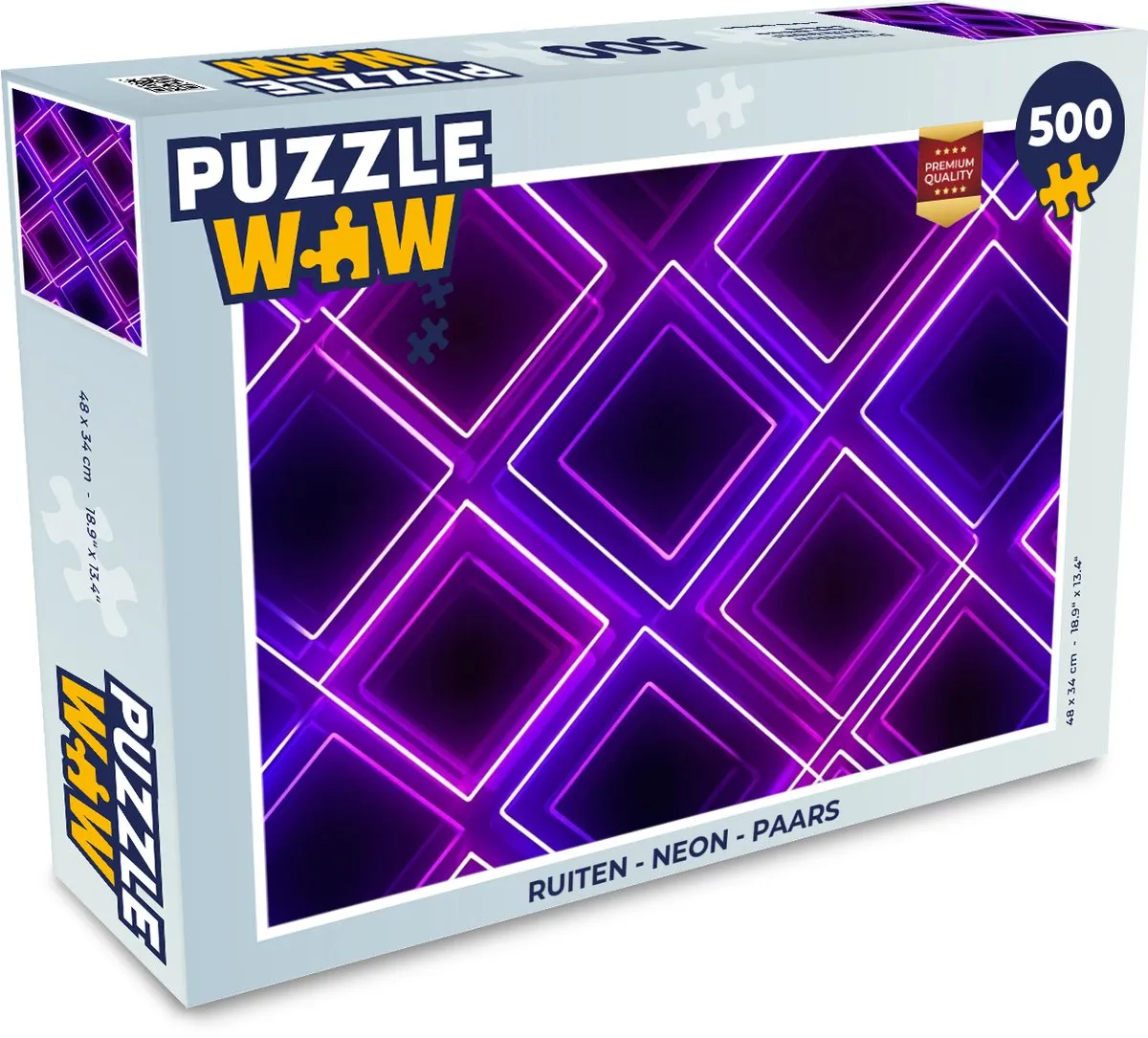 PuzzleWow Neon Ruiten Legpuzzel 500 Stuks