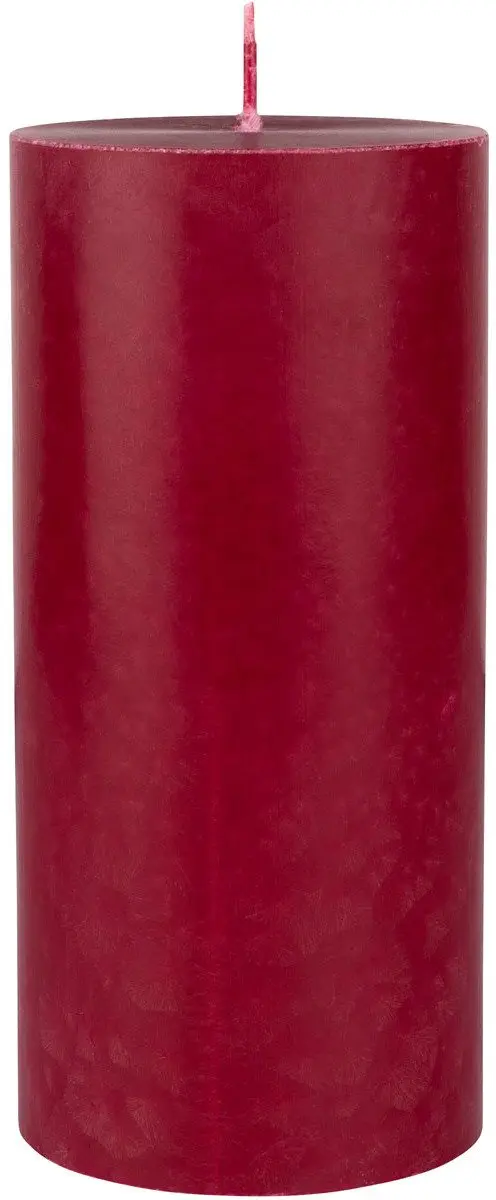 Rood bordeaux cilinderkaarsen/stompkaarsen 15 x 7 cm 50 branduren