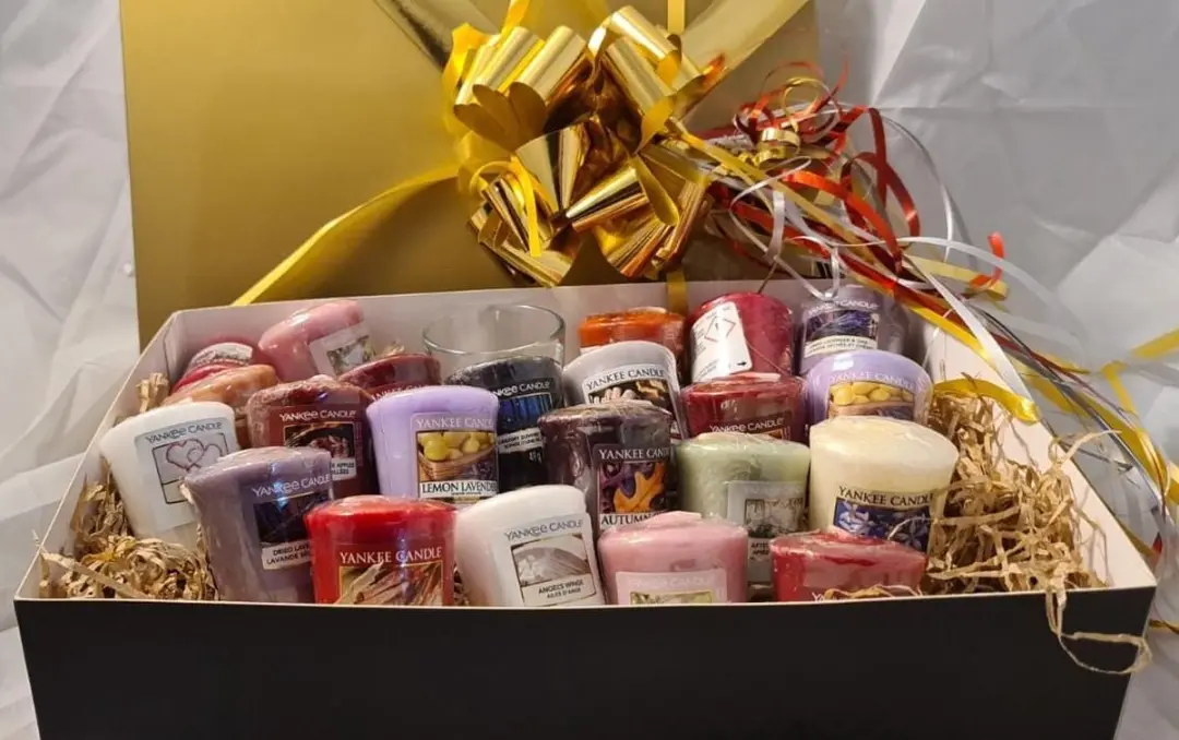 Yankee Candle Geschenkset ontdek geschenk luxe XL diverse geuren 22 stuks en gla