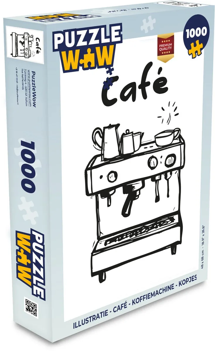 PuzzleWow Café Legpuzzel 1000 Stuks