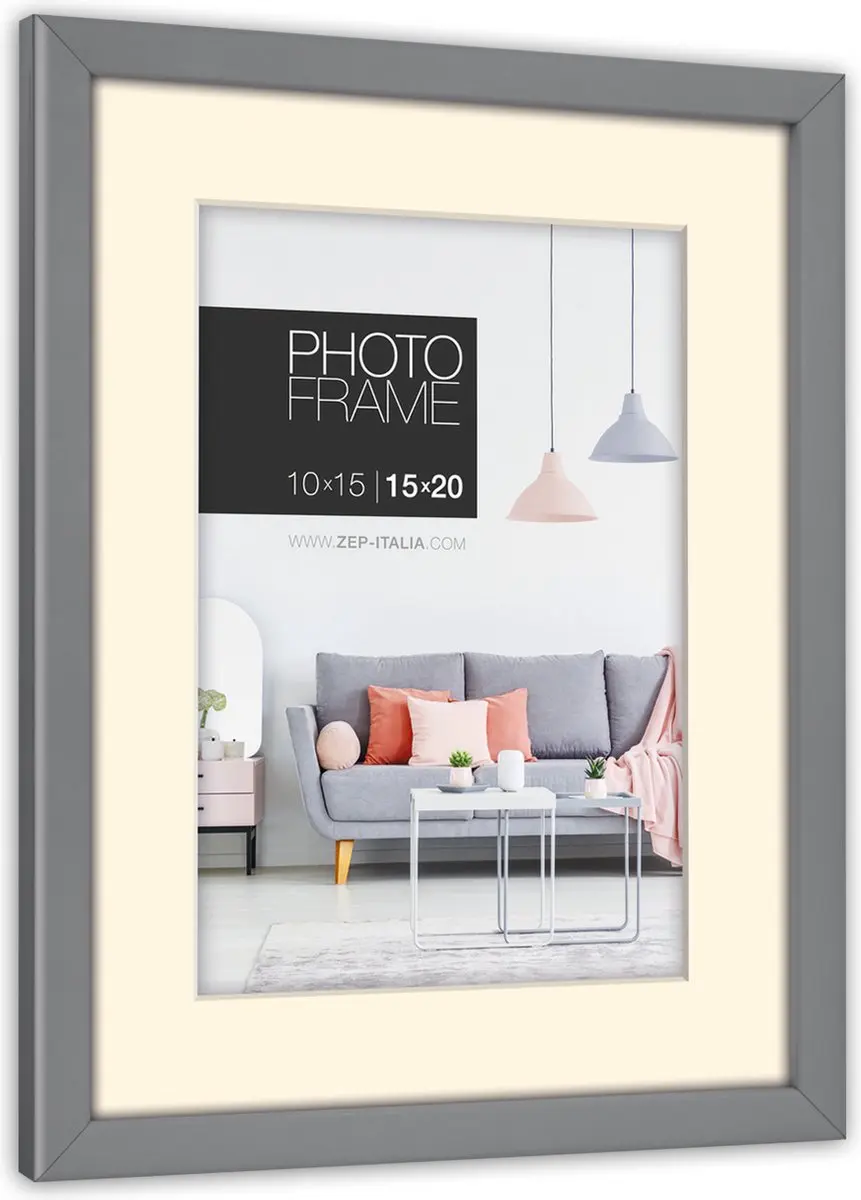 Zep Edison Fotolijst NP68G Grijs 10x15/15x20cm