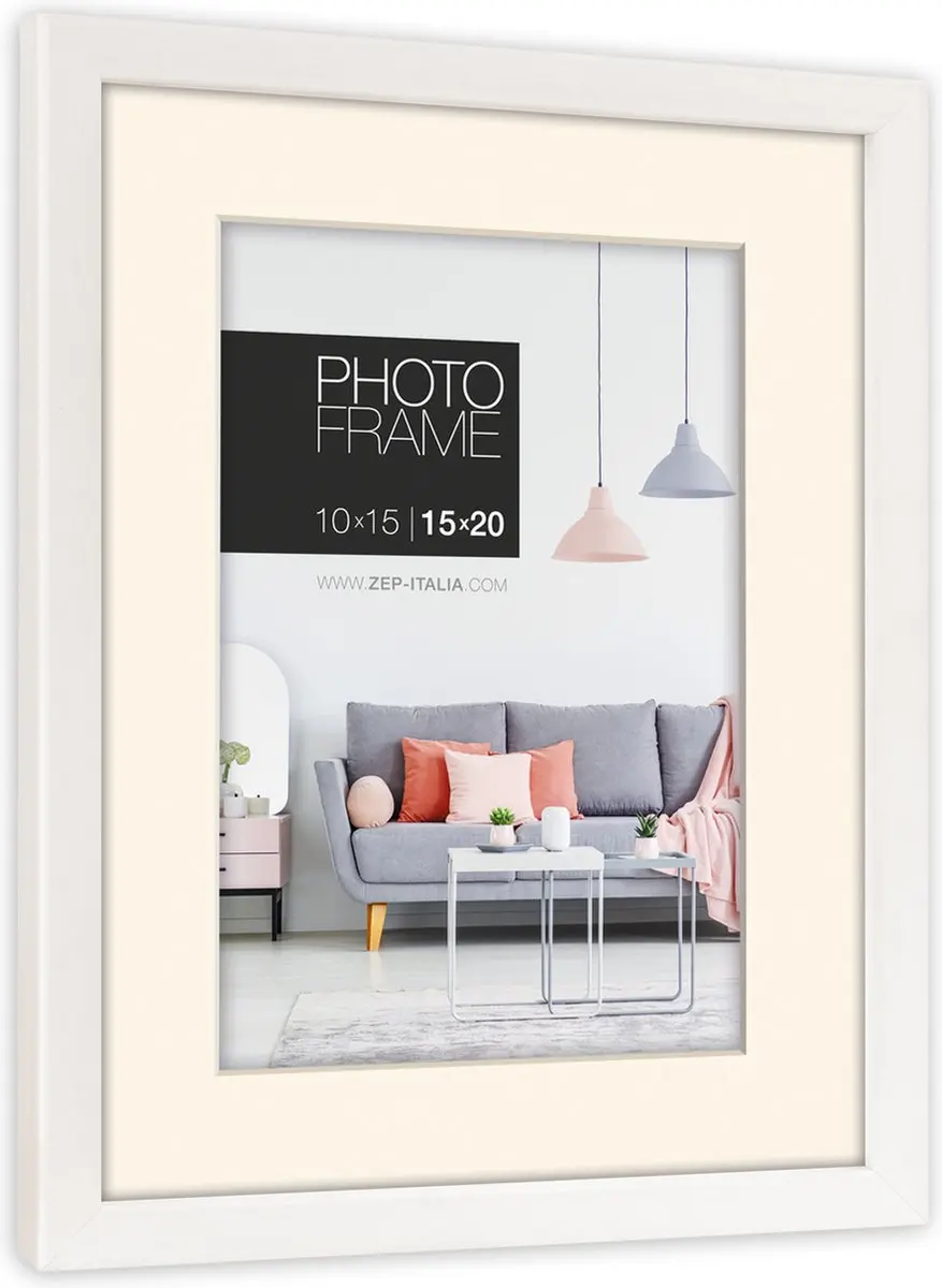 Zep Edison Fotolijst NP68W Wit 10x15/15x20cm