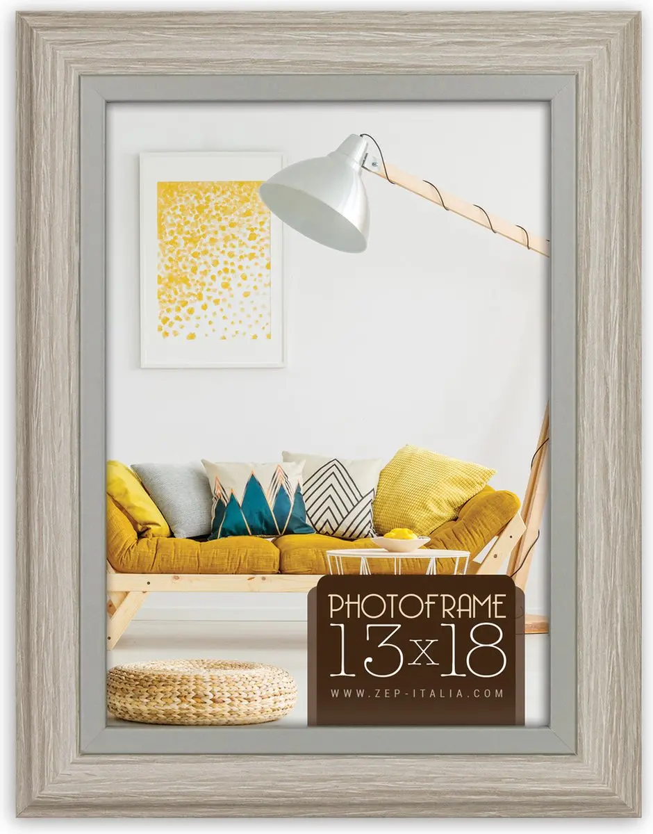 Zep Perugia Fotolijst LF446W 10x15cm - Wit/Grijs