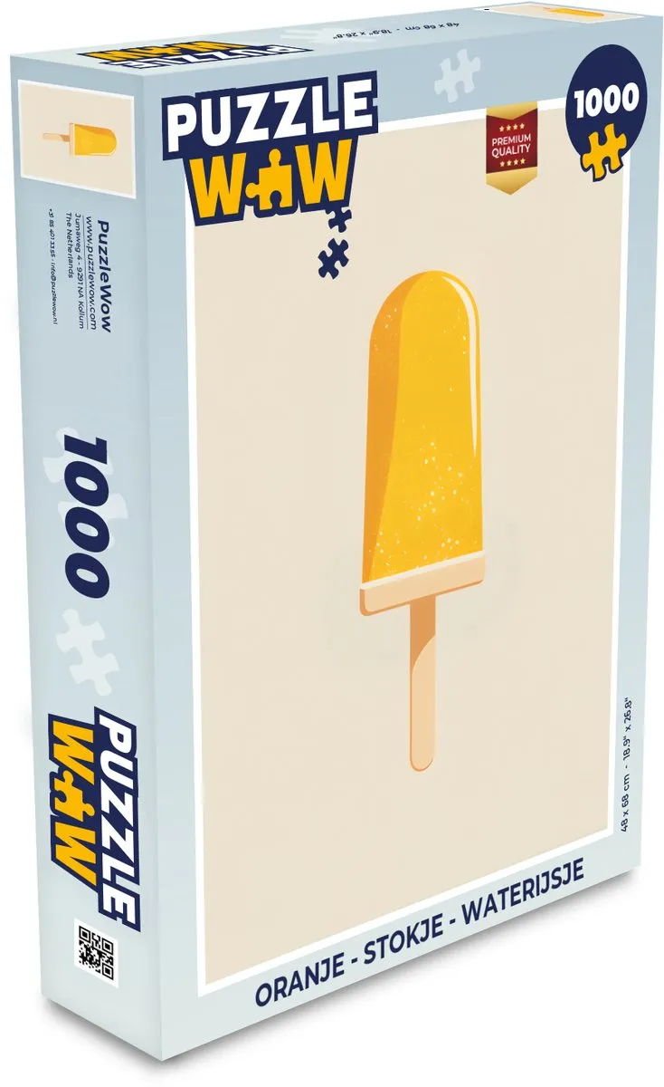 PuzzleWow Legpuzzel 1000 Stuks Stokje Waterijsje - MPN 8721179797462