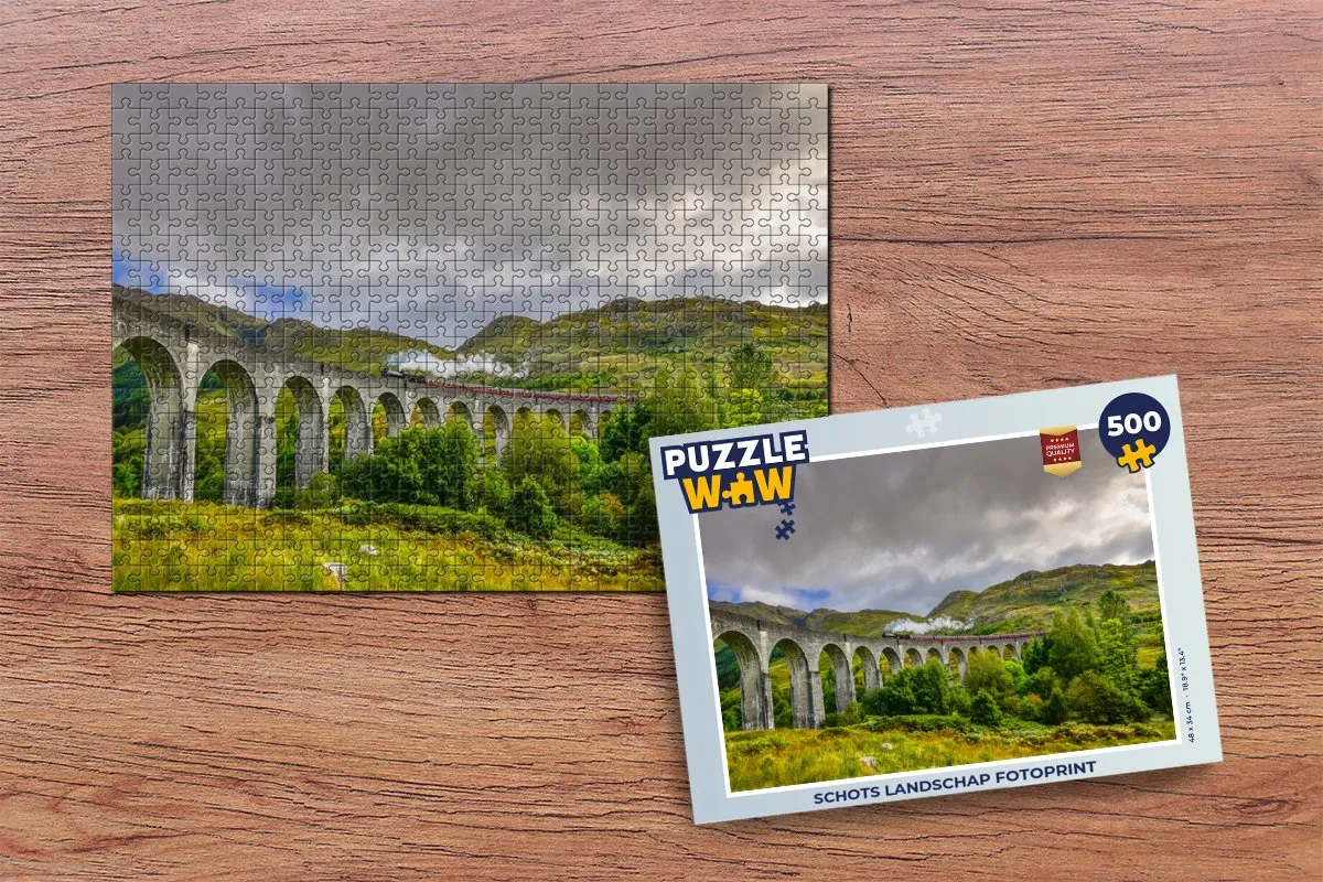 PuzzleWow Schots Landschap Legpuzzel 500 Stuks - Multicolor