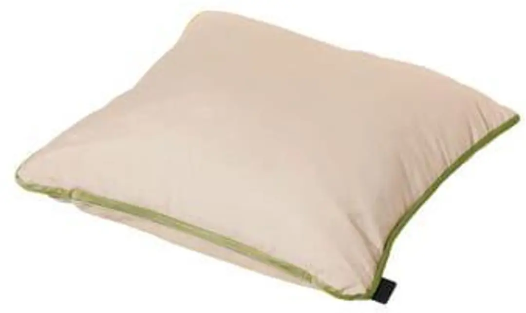 Madison sierkussen 45x45 cm Velvet green piping / Panama linnen