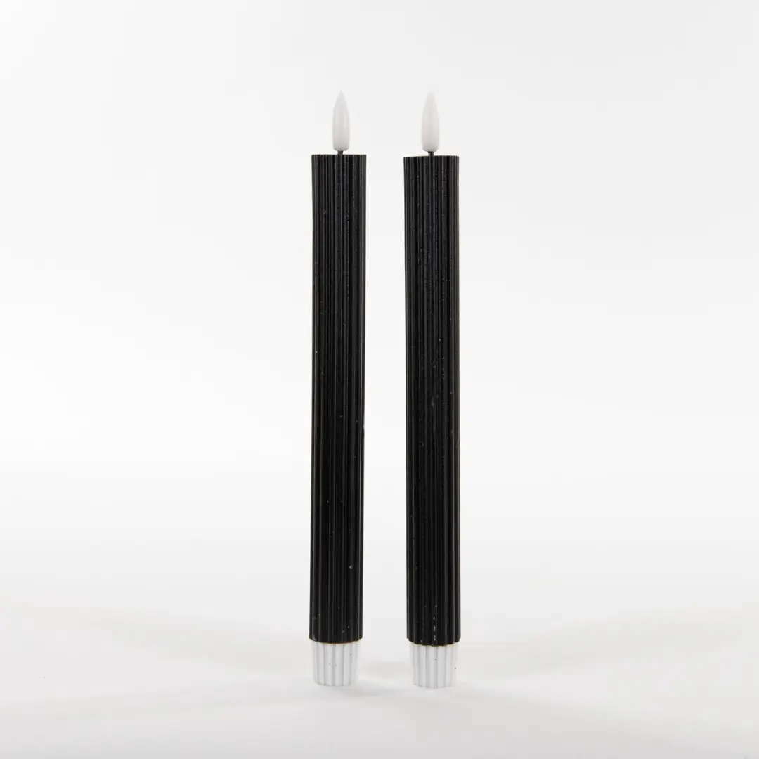 Anna's Collection LED Dinerkaarsen 23cm - 2 Stuks - Zwart - afbeelding 6 van 6