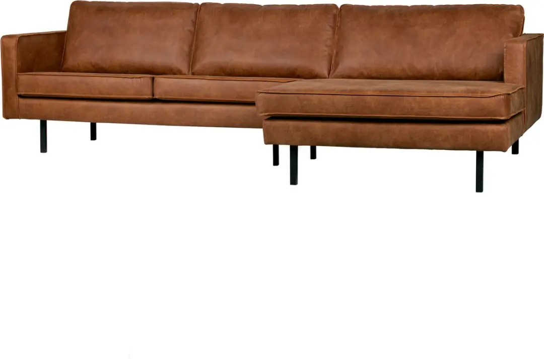 WOOOD Rodeo Chaise Longue Rechts - Cognac - afbeelding 4 van 6