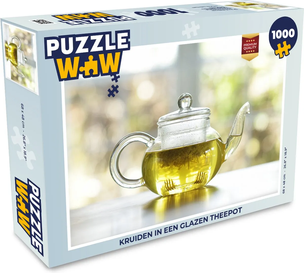 PuzzleWow Kruiden in een Glazen Theepot Legpuzzel 1000 Stuks