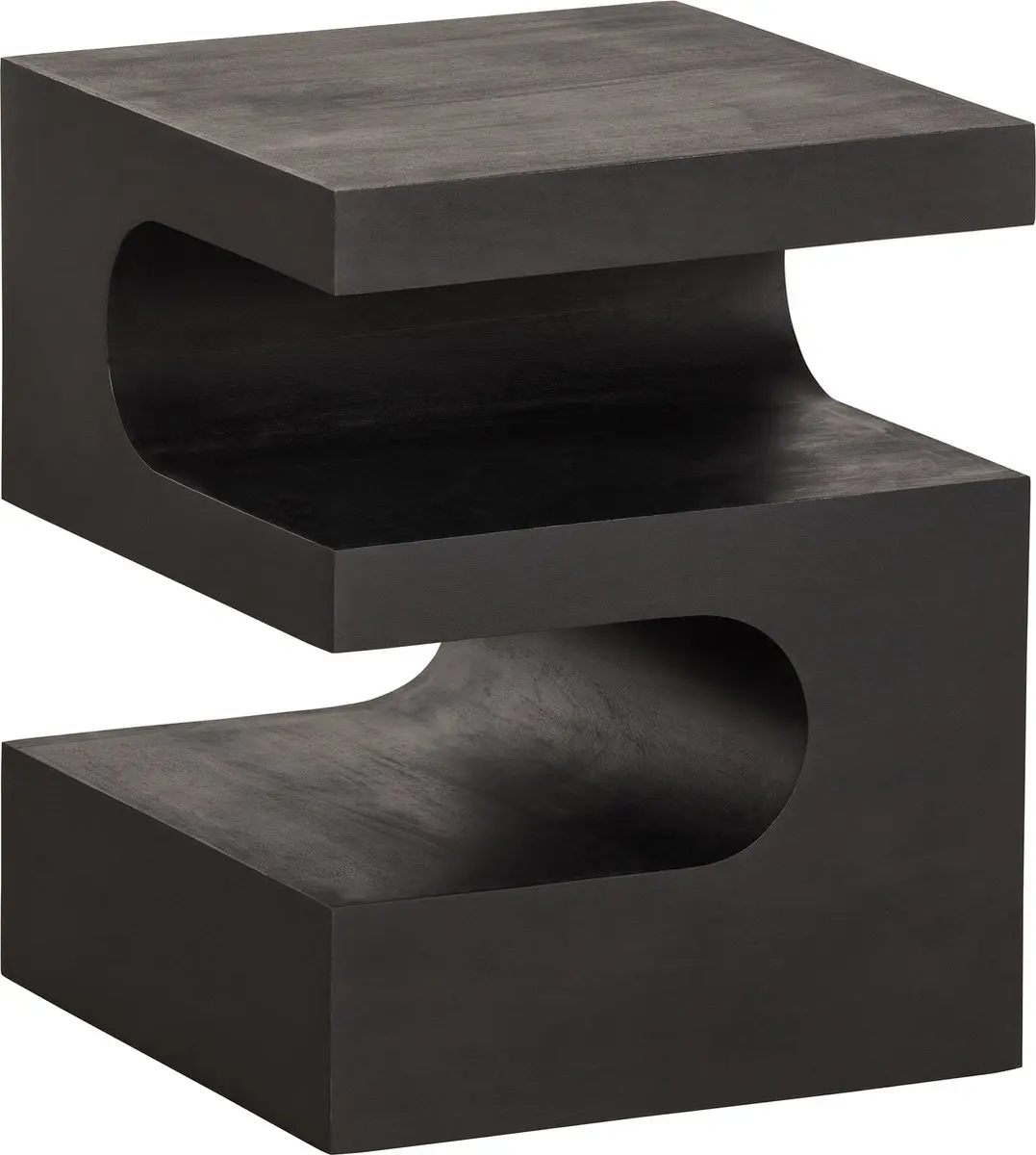 WOOOD Toma Bijzettafel Mangohout Zwart 40x40cm