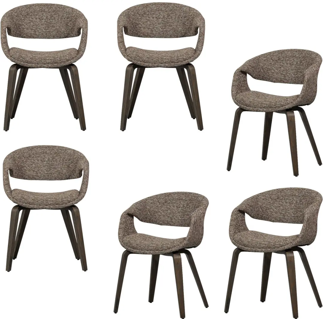 WOOOD Yossi Eetkamerstoelen Houten Bruine Poot
