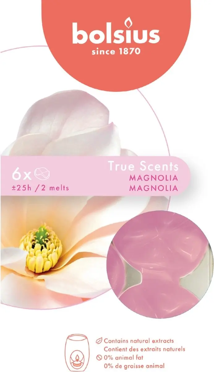Bolsius True Scents Waxmelts Magnolia - 6 Stuks - afbeelding 2 van 5