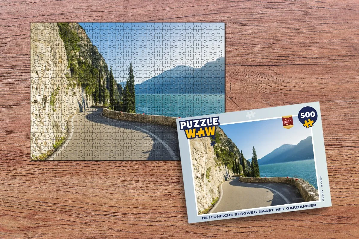 PuzzleWow Gardameer Legpuzzel 500 Stuks - Multicolor