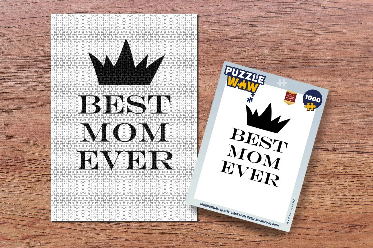 PuzzleWow Quotes Best Mom Ever Legpuzzel 1000 Stuks - Multicolor