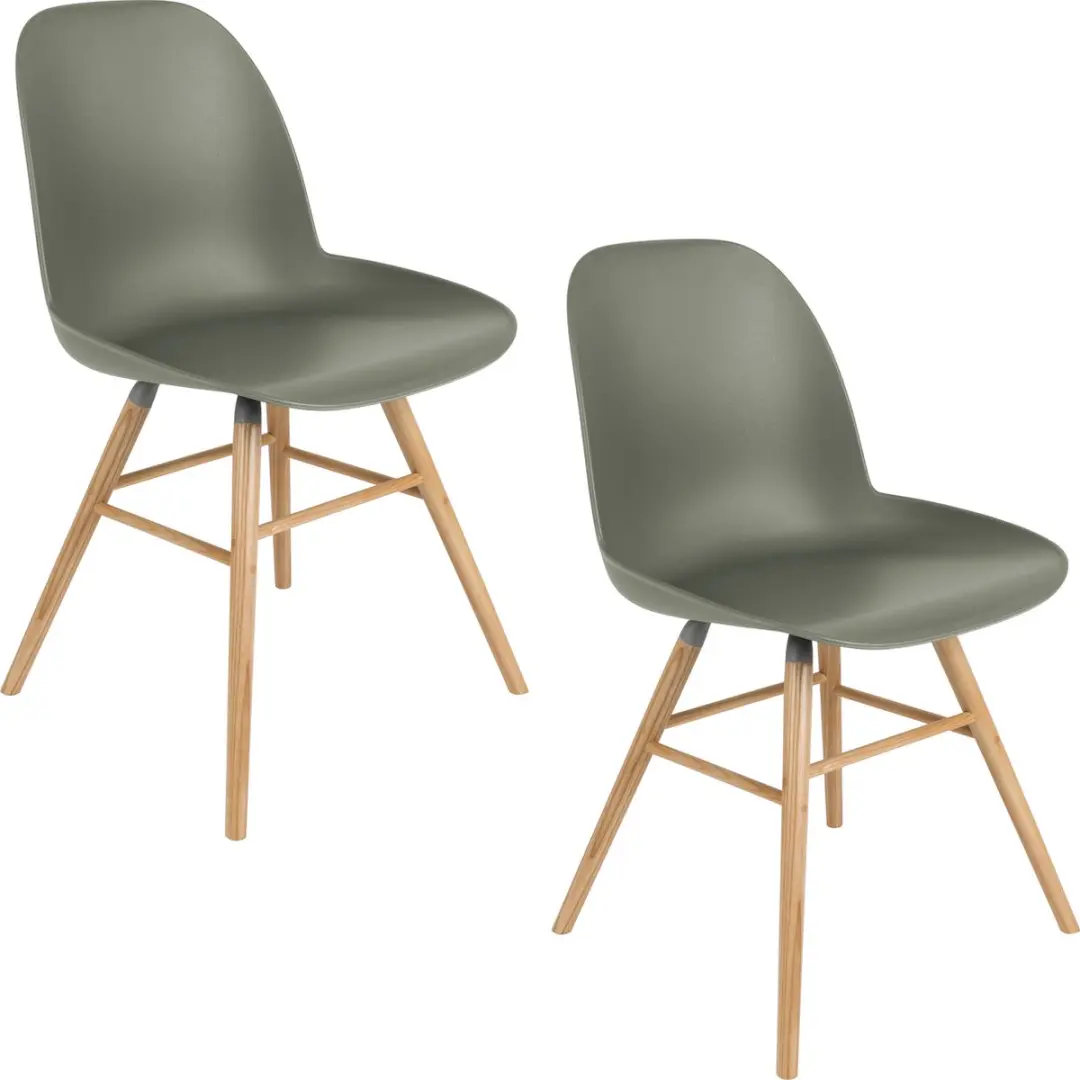 Zuiver Albert Kuip Eetkamerstoelen Groen - Set van 2