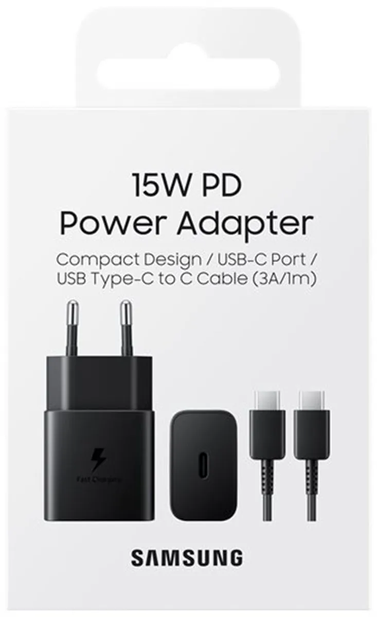 Samsung EP-T1510XBEGEU USB-C Adapter 15W - 1m - Zwart