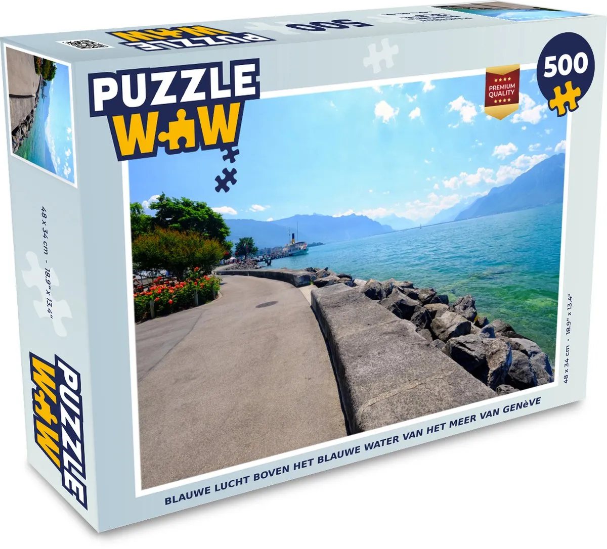 PuzzleWow Legpuzzel Meer van Genève