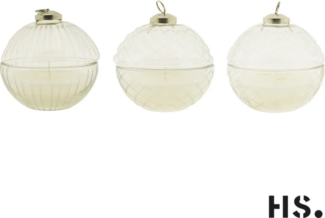 Candle Xmas Ball L 12x12x12cm