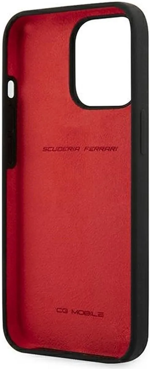 Ferrari Silicone Back Case iPhone 13 Pro - Zwart