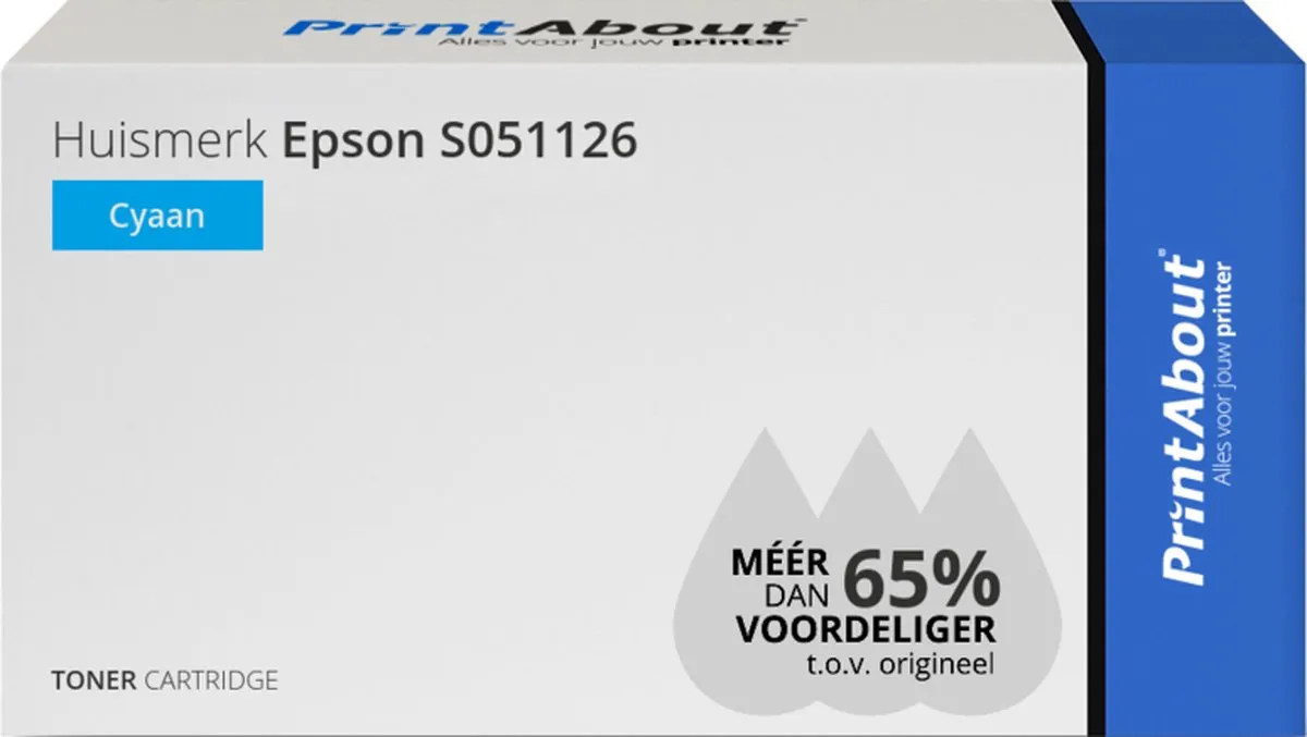PrintAbout Huismerk S051126-PA Toner Cyaan - 10.000 pagina's