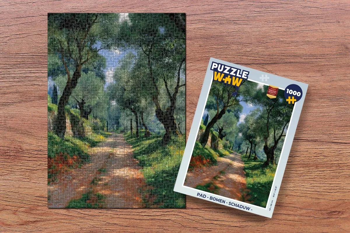 PuzzleWow Bomen Schaduw Legpuzzel 1000 Stuks - Pad