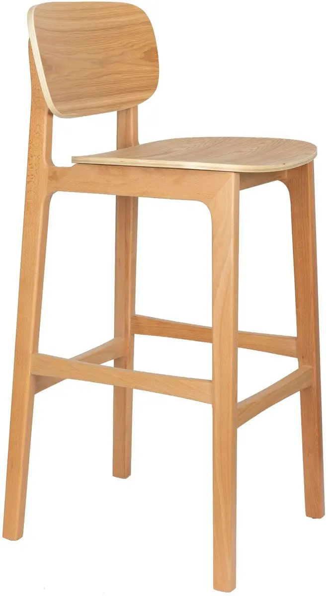 Zuiver Fleur Barkruk Hout Beige