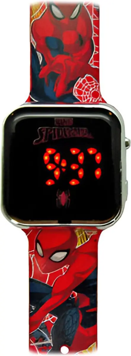 Spider-Man SPD4800 LED Horloge - Rood - afbeelding 4 van 6