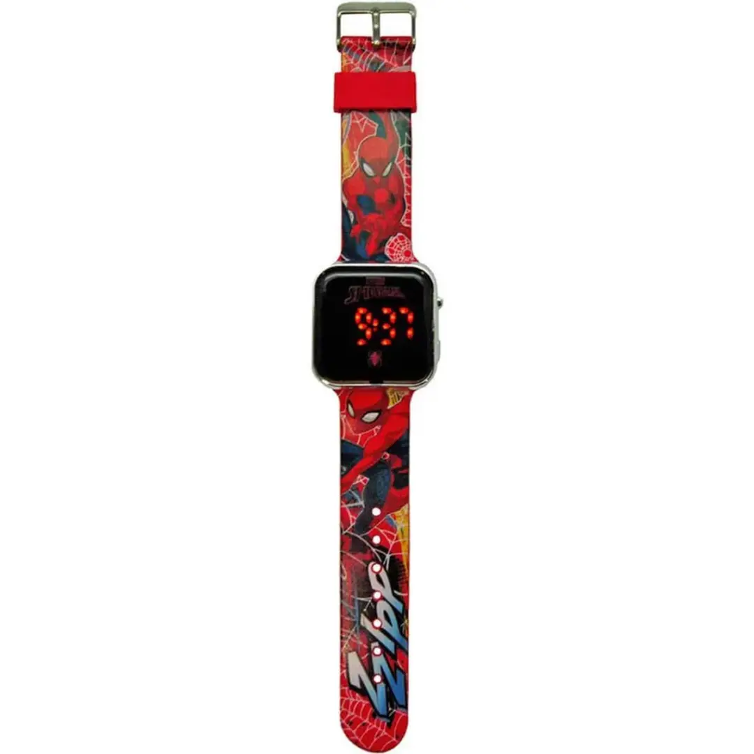 Spider-Man SPD4800 LED Horloge - Rood - afbeelding 2 van 6