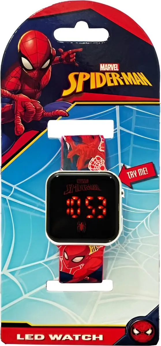 Spider-Man SPD4800 LED Horloge - Rood - afbeelding 6 van 6