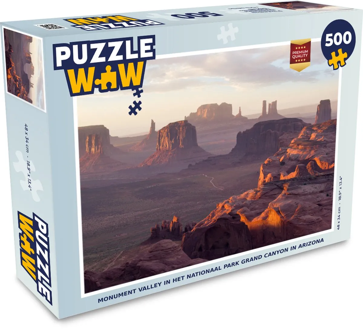 PuzzleWow Monument Valley Grand Canyon Legpuzzel 500 Stuks - Multicolor