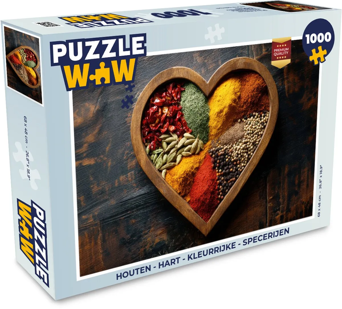 PuzzleWow Hart Specerijen Legpuzzel 1000 Stukjes
