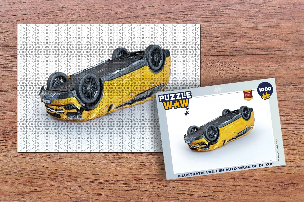 PuzzleWow Legpuzzel Auto Wrak 1000 Stuks - Multicolor