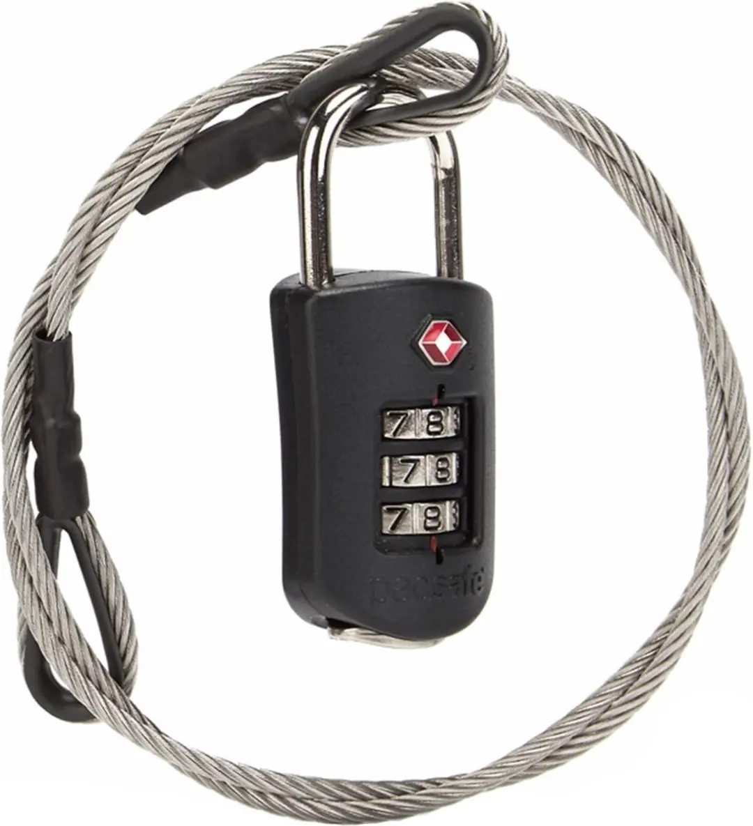 Pacsafe Prosafe 1000 TSA Kabelslot - Zwart - afbeelding 2 van 2
