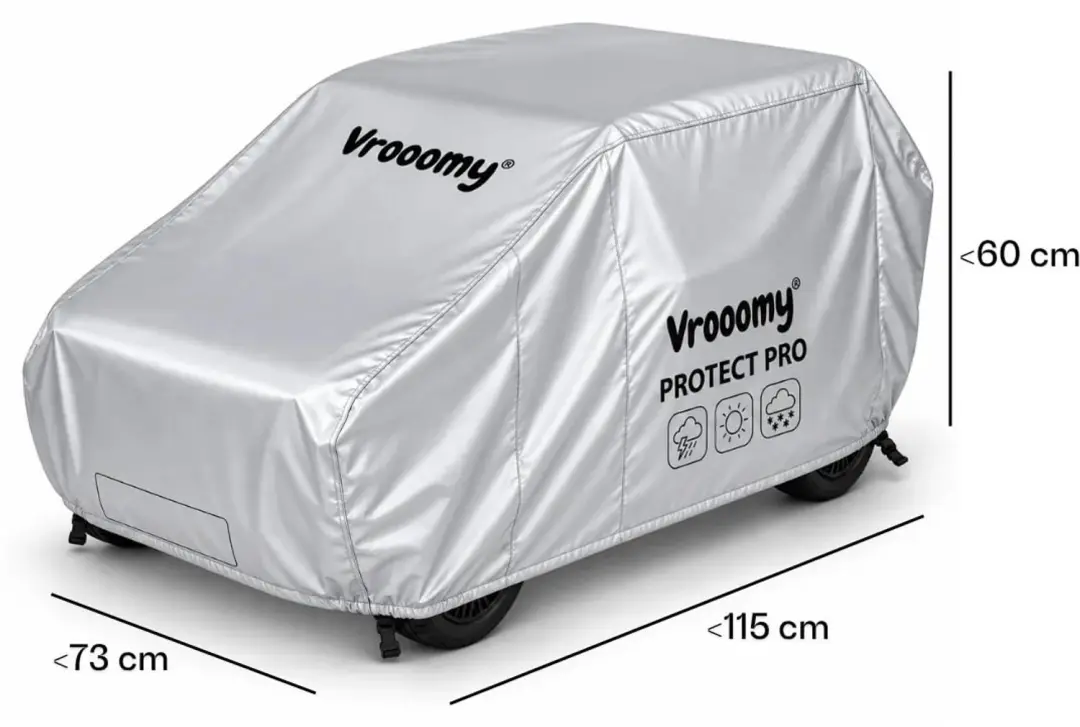 Vrooomy Protect Pro M Beschermhoes - Grijs - afbeelding 4 van 5