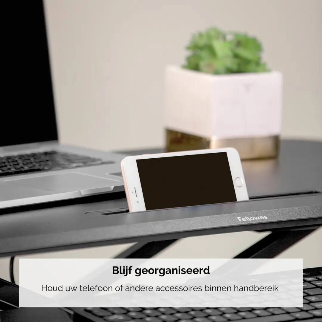 Fellowes Corsivo Zit-Sta Bureau Converter - 2 Monitoren - Zwart - afbeelding 5 van 6