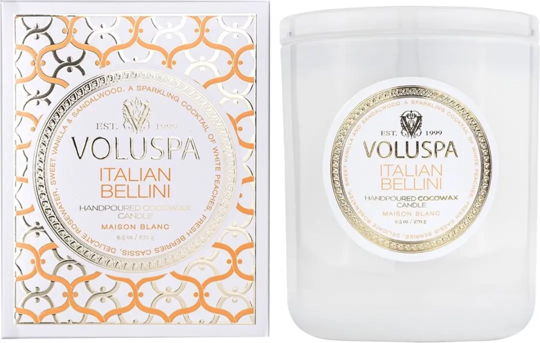 Voluspa Maison Blanc Italian Bellini Geurkaars 270g - afbeelding 2 van 2