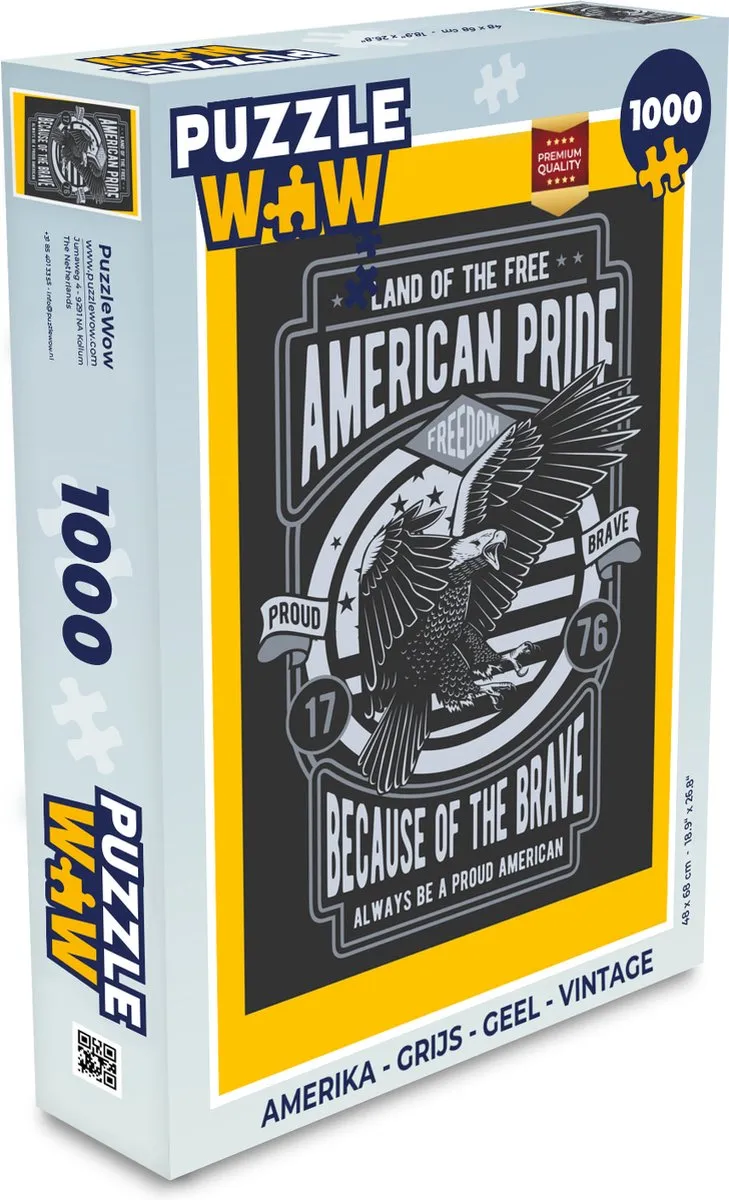 PuzzleWow Amerika Legpuzzel 1000 Stuks
