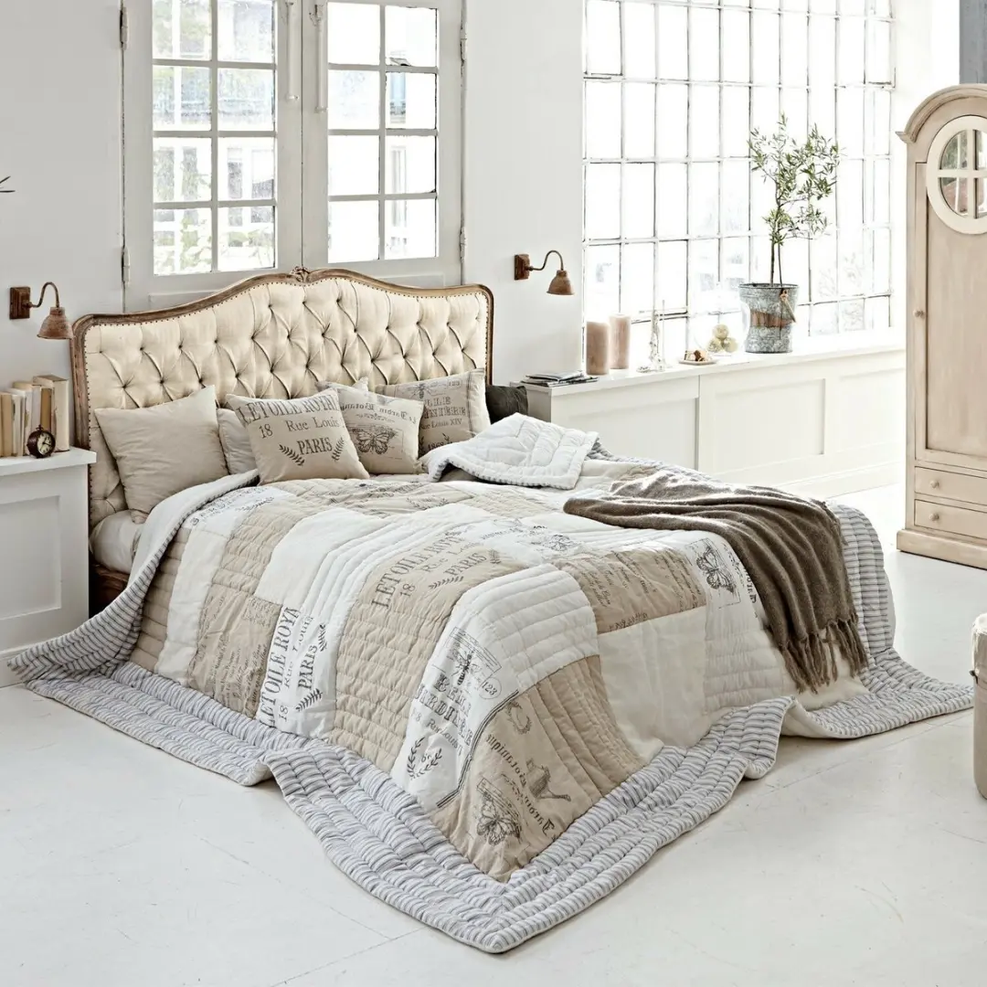 Loberon Bed Declaire Eenpersoons - linnen/bruin - afbeelding 3 van 6