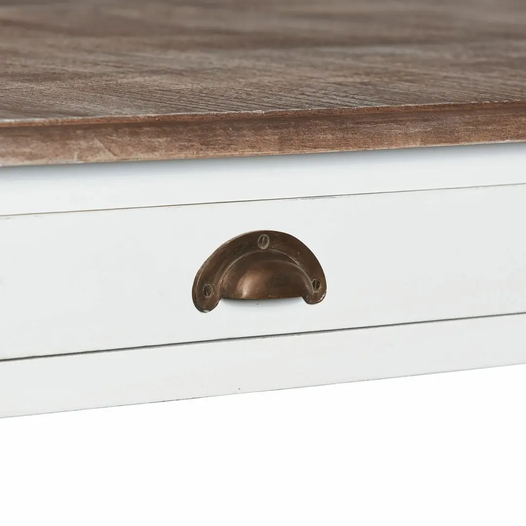 Loberon Helsinquia Tafel - 6 Personen - Wit/Bruin - afbeelding 4 van 6