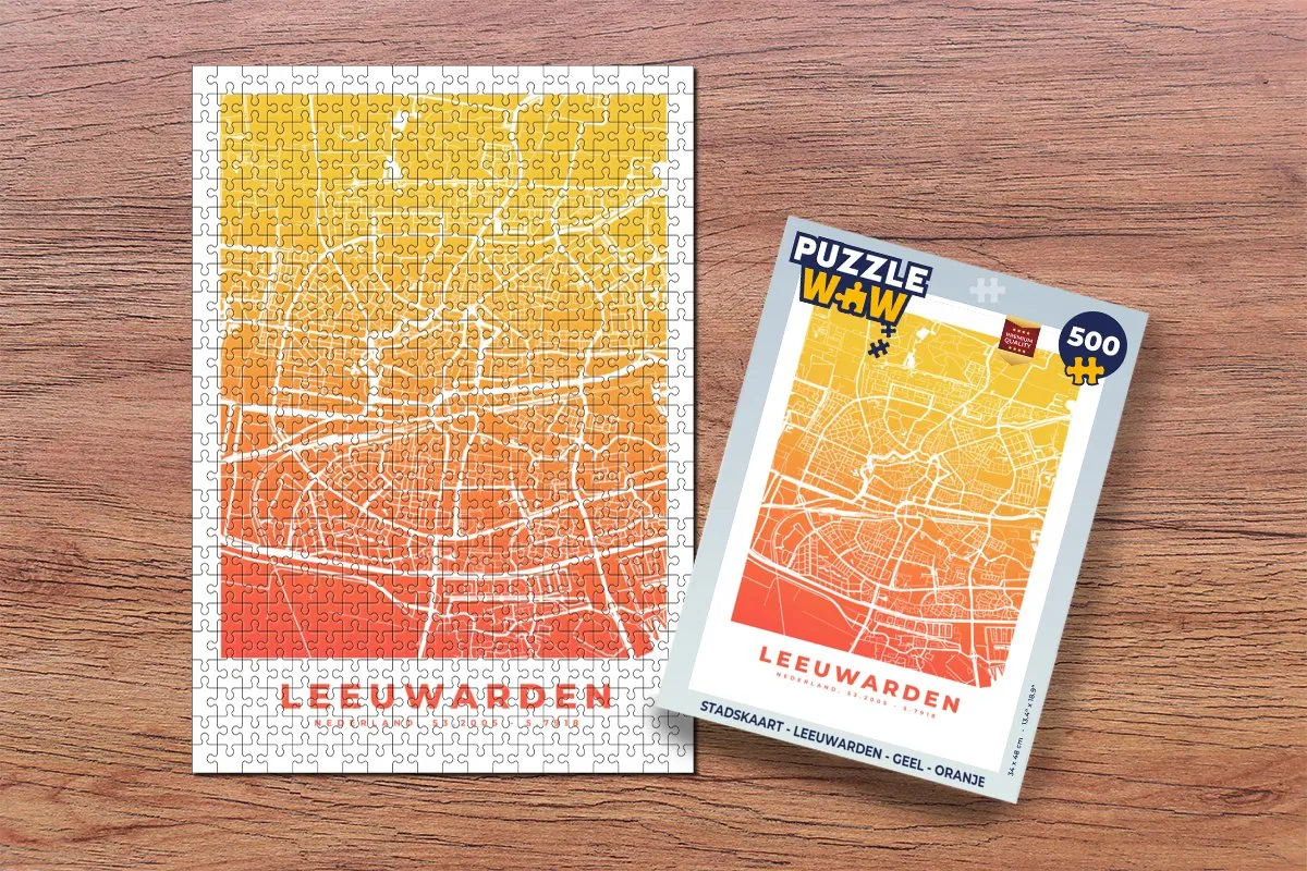 PuzzleWow Leeuwarden Legpuzzel 500 Stuks - Multicolor