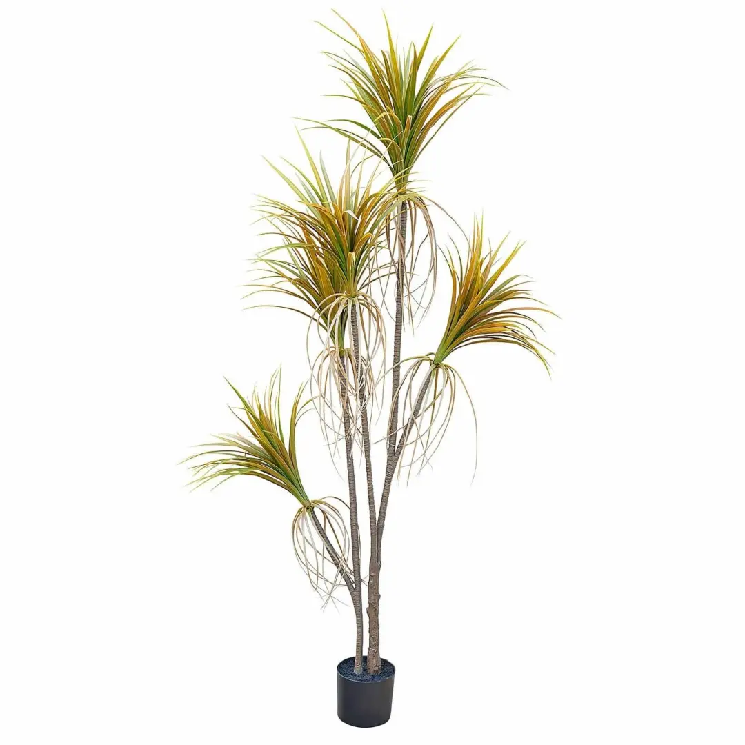 Loberon Ancerac Decoratieve Potplant - Bruin/Groen - afbeelding 4 van 4