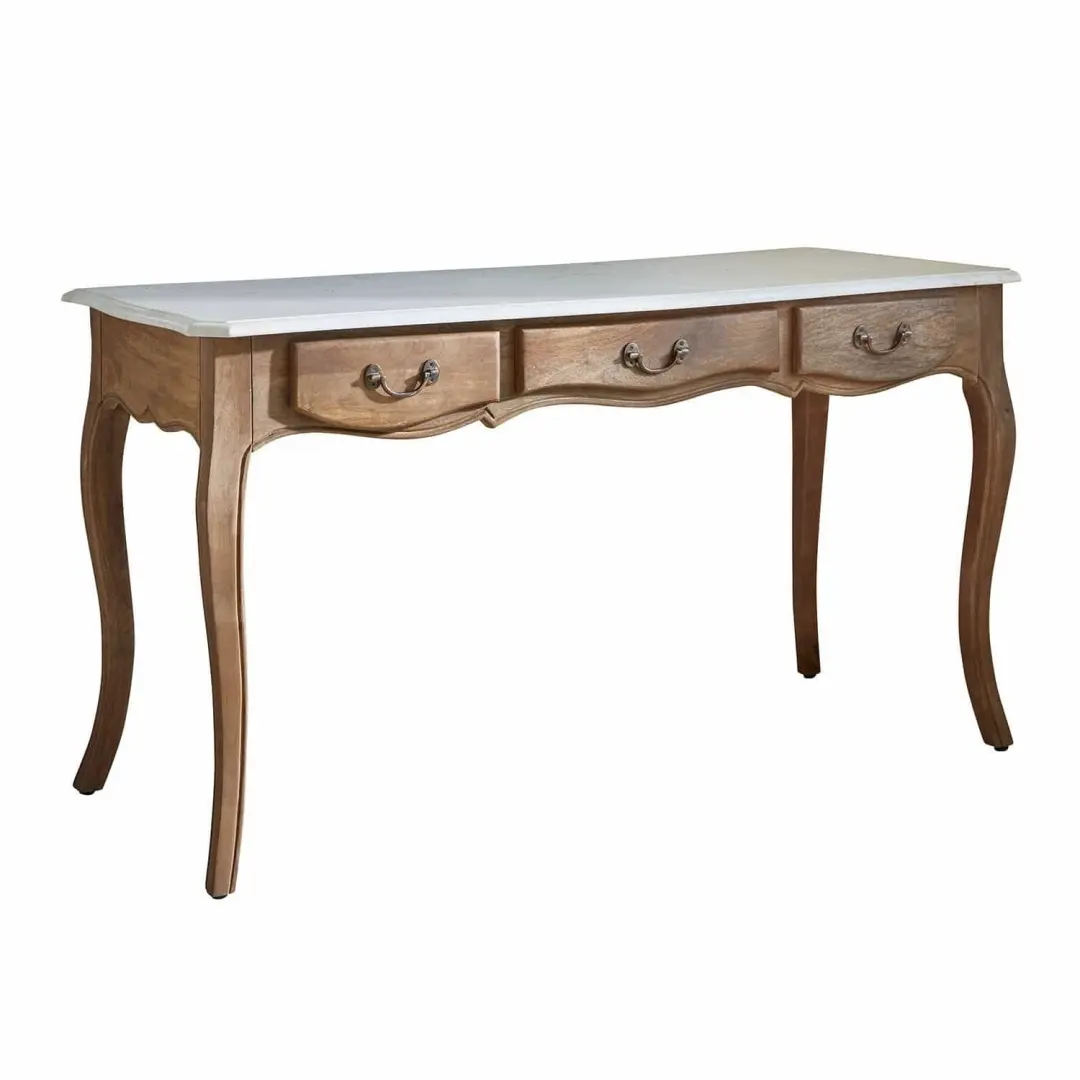 Loberon Bureau Whittlesey - Bruin/Wit - afbeelding 2 van 6
