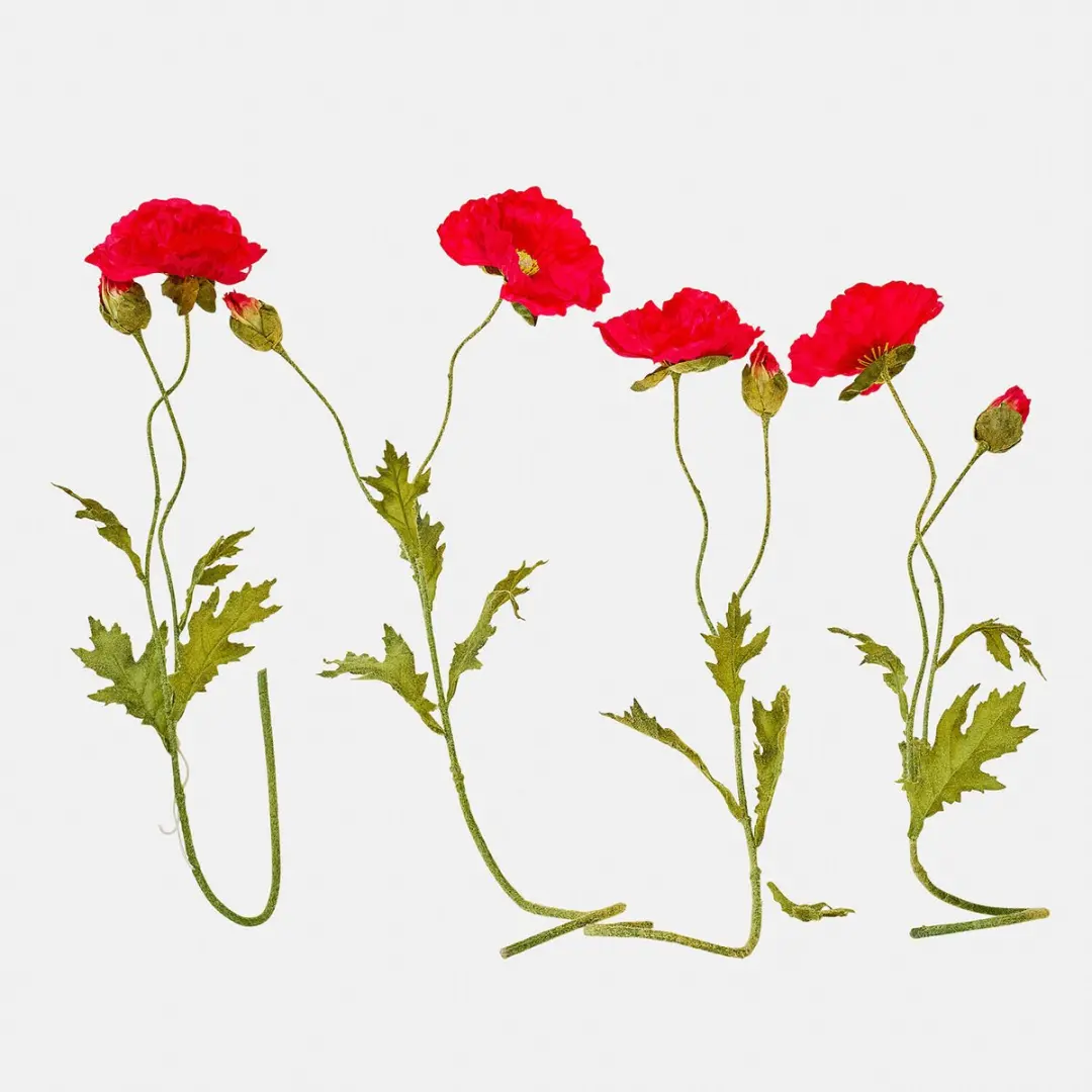 Loberon Decoratieve Bloemset 4x Doravela Rood