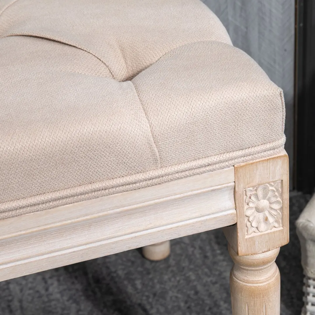 Homcom Bettbank 120x60x80cm - 2 Zitplekken - Beige - afbeelding 2 van 6