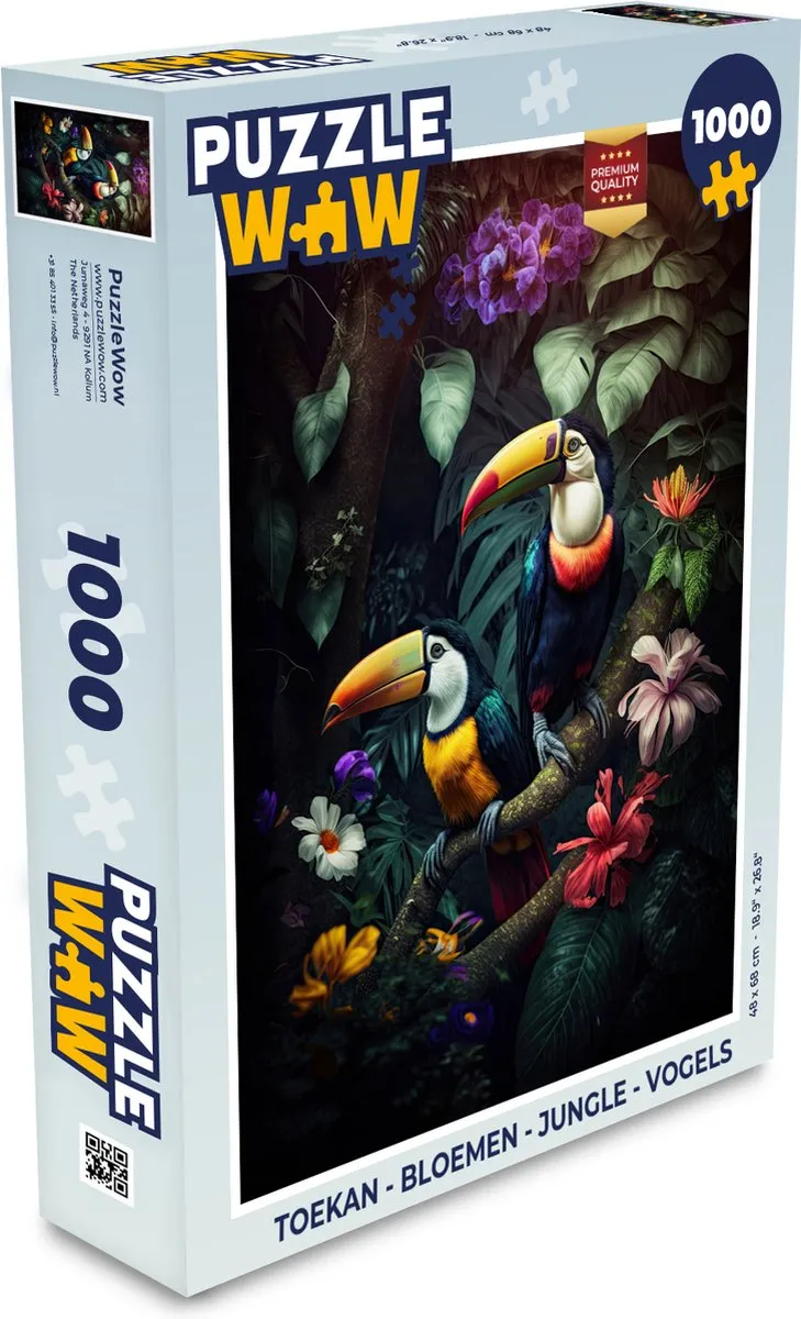 PuzzleWow Toekan Legpuzzel 1000 Stuks