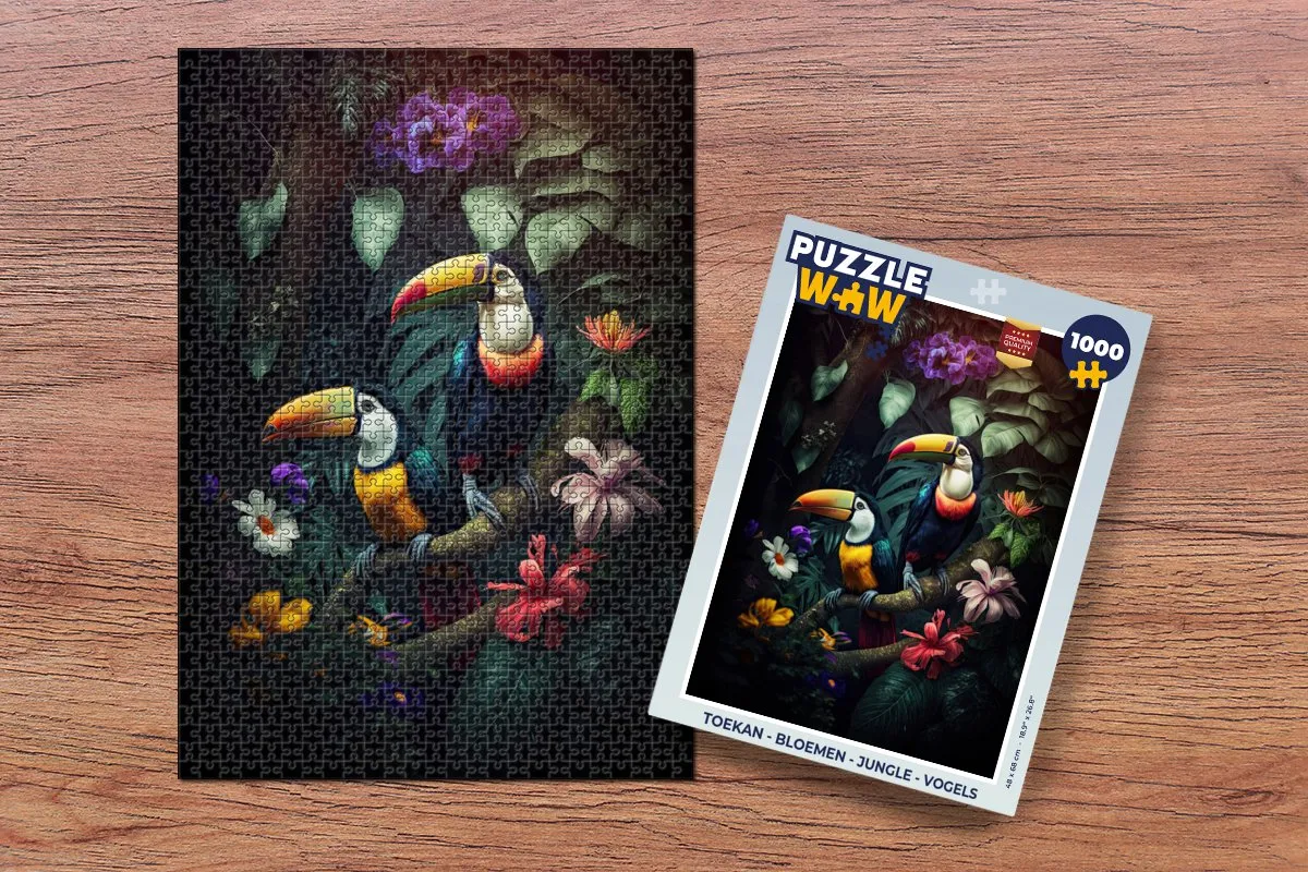 PuzzleWow Toekan Legpuzzel 1000 Stuks - Multicolor