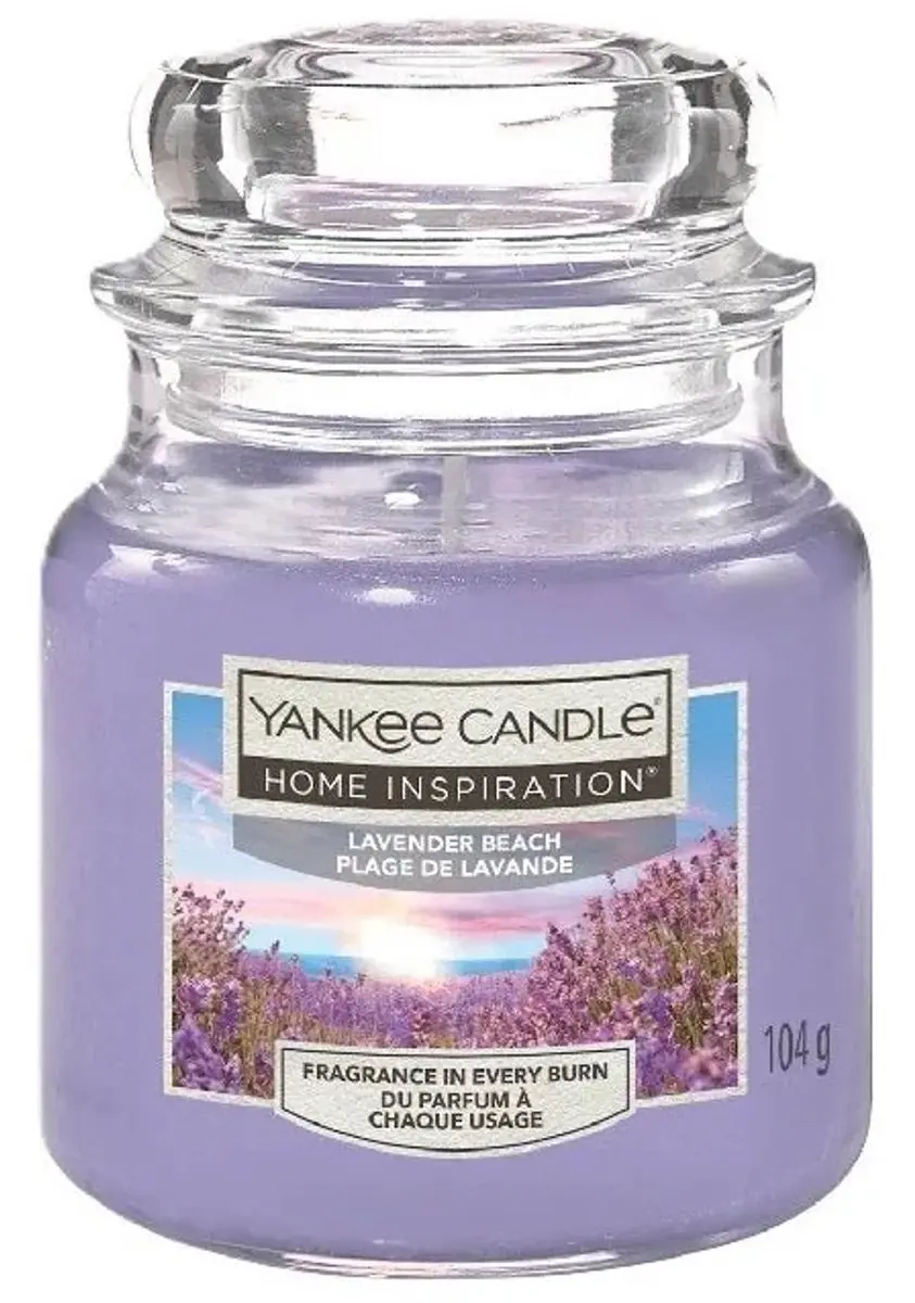 YANKEE CANDLE HOME INSPIRATION LAVENDER BEACH GEURKAARS 104 GRAM