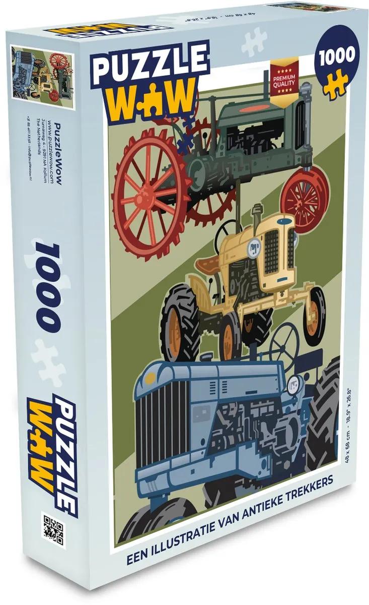 PuzzleWow Trekker Antiek Legpuzzel 1000 Stuks - Multicolor